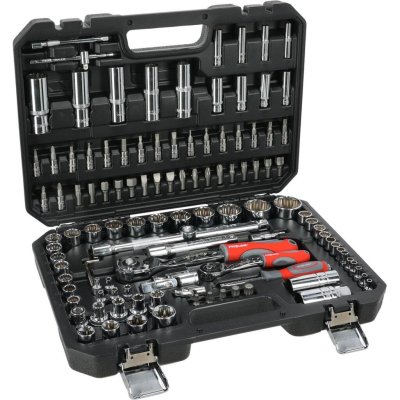 113 PCS. SOCKET SET,12PT,CRV,S2,1/2",1/4" DRIVE,BMC,PROLINE