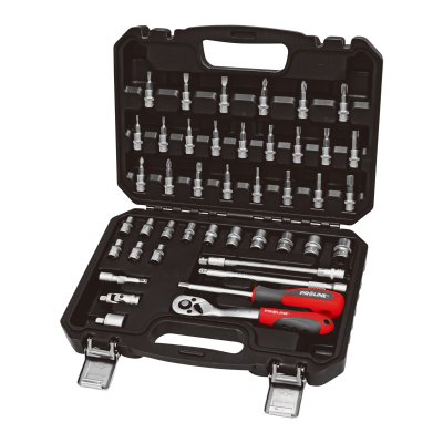 SOCKET SET, 43 PC, 1/4" DRIVE CRV PROLINE