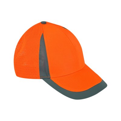 BASEBALL CAPS WITH MESH, ORANGE, L101040S, 12PCS, CE, LAHTI