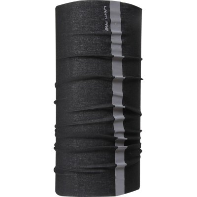 MULTIFUNCTIONAL SCARF WITH REFLECTIVE BAND, BLACK, LAHTI
