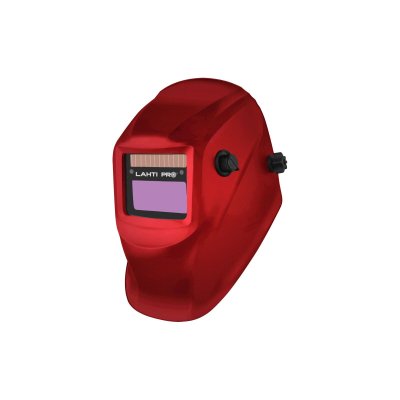 AUTO-DARKENING WELDING HELMET, SINGLE RANGE, RED CE, LAHTI