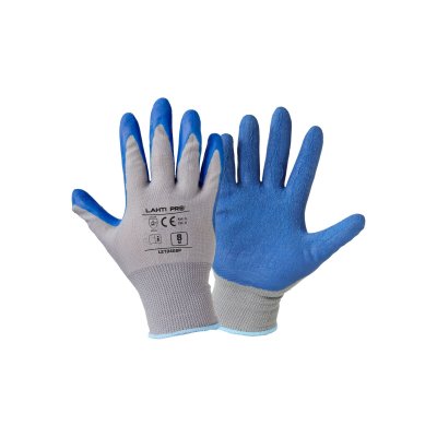 GLOVES LATEX BLUE-GREY L210409P, 12 PAIRS, "9", CE, LAHTI