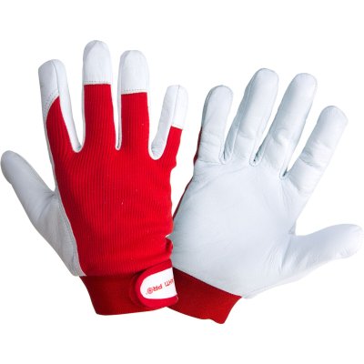 GLOVES GOAT LEATHER RED L270208P, CARD, "8", CE, LAHTI