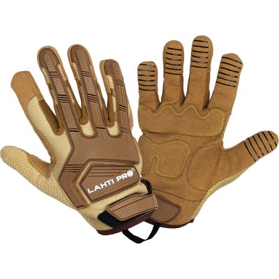 GLOVES MECHANIC TPR BROWN L281508P, CARD, "8", CE, LAHTI
