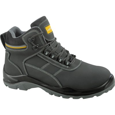 ANKLE SHOES, NUBUCK, BLACK-YELLOW, S3 SRC, "47", CE, LAHTI