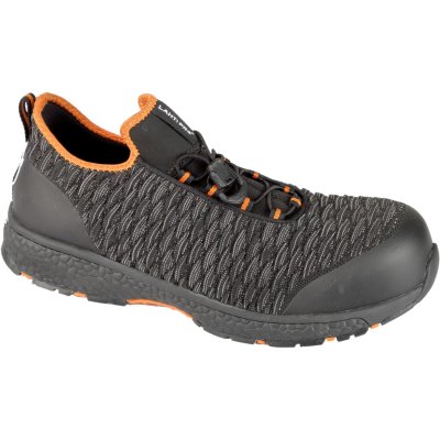 SHOES, KNITTED, 3D, BLACK-GREY-ORANGE, S1 SRC, "44",CE,LAHTI