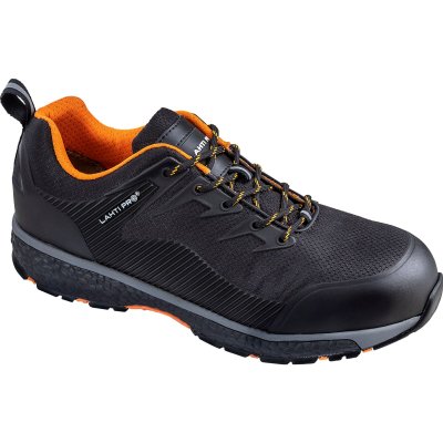 SHOES, RIP-STOP MESH, BLACK-ORANGE, S1P SRC, "43", CE, LAHTI