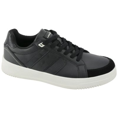 SHOES, LEATHER, BLACK-WHITE, "45", LAHTI