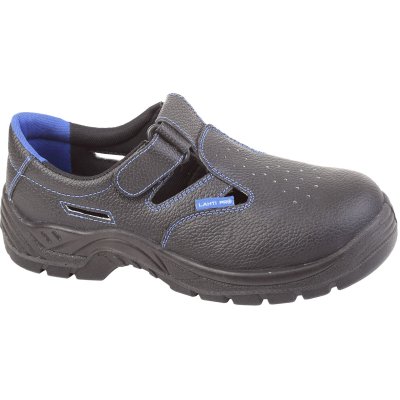 SANDALS, LEATHER, BLACK-BLUE, SB FO SRC, "47", CE, LAHTI