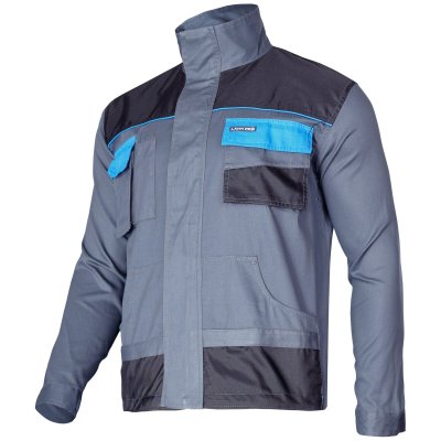 JACKET GREY-BLUE 100% COTTON, 190G/M2, "XL (56)", CE, LAHTI