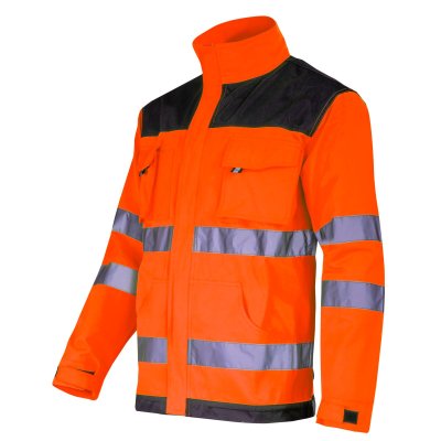 HIGH VIS. JACKET BLACK-ORANGE, "2XL", CE, LAHTI