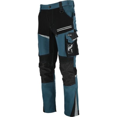 PANTS TURQUOISE-BLACK WITH STRETCH INSERTS, "XL", CE, LAHTI