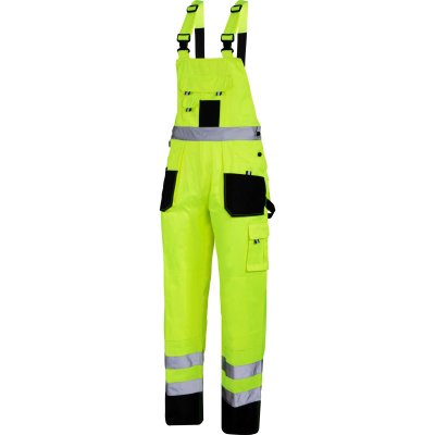 HIGH VIS. BIB PANTS BLACK-YELLOW, "L", CE, LAHTI