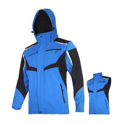 SOFTSHELL JACKET, HOOD, DETACHABLE SLEEVES, "L", CE, LAHTI