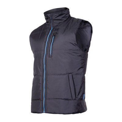 VEST, PADDED, BLACK-BLUE, "L", CE, LAHTI