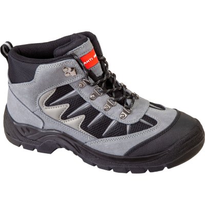 ANKLE SHOES, SUEDE/MESH, GREY-BLACK, S1P SRA, "42",CE, LAHTI